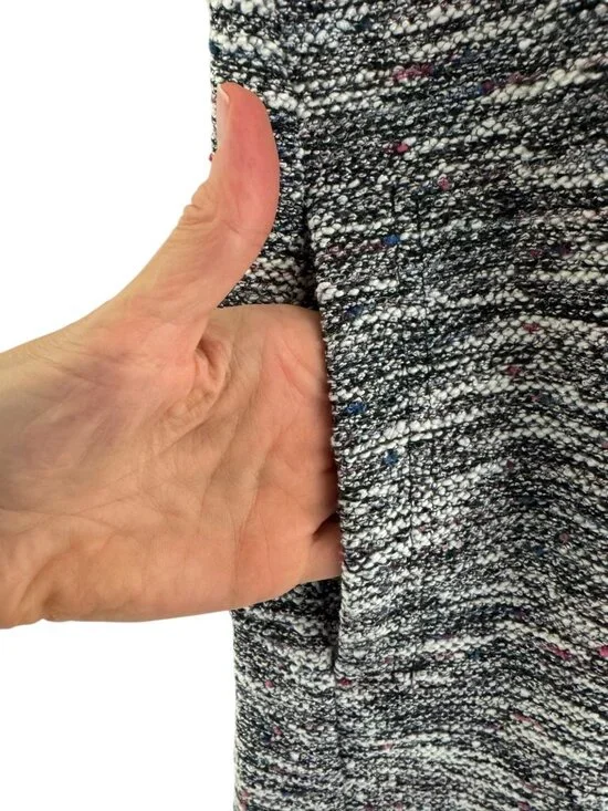 LOFT Tweed Boucle Sleeveless Knit Shift Dress w/Pockets Size Small Petite Spring - Picture 4 of 9